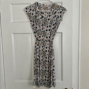 Loft Button Up Floral Dress